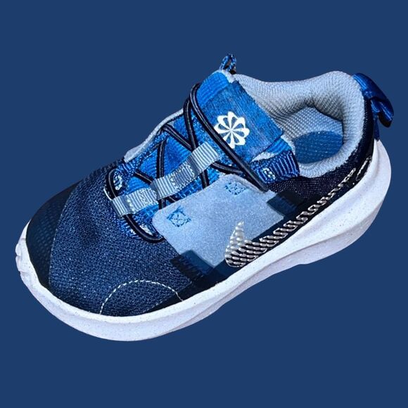 Toddler Nike Crater Impact (GS) Shoes Armory Navy-White-Marina Sneaker Size 7 C - Picture 1 of 8